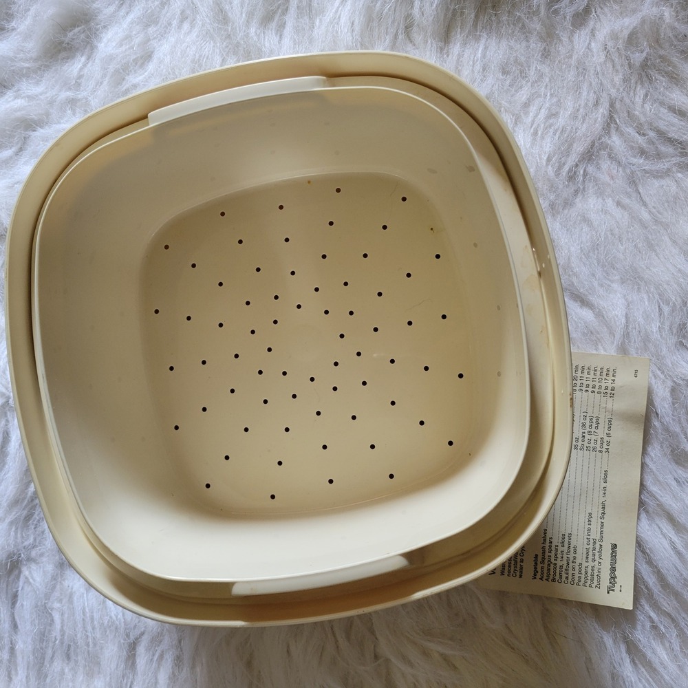 Vintage Tupperware 3 Piece Microwave Steamer Set 888-12 - M‎ - Picture 8 of 12
